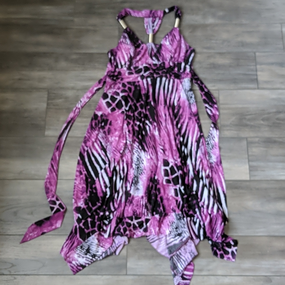 🪴 Purple Animal Print Dress, Size L